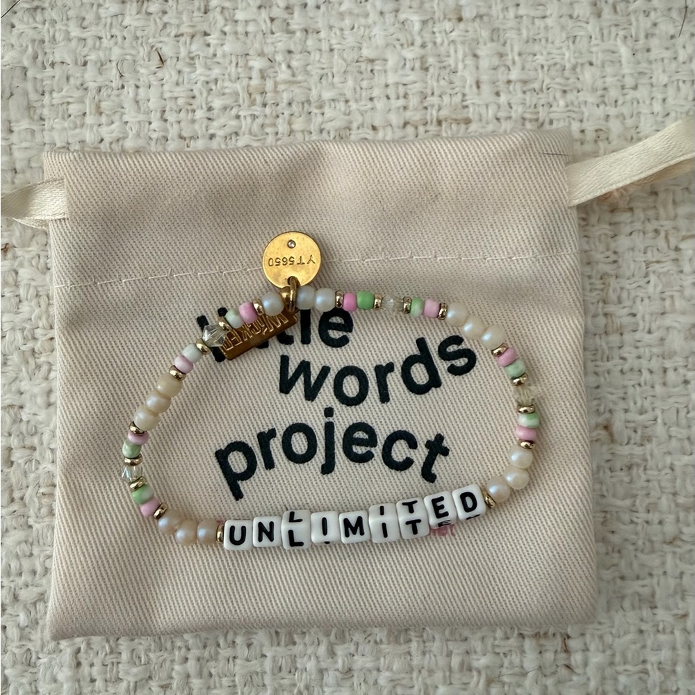 "Wicked" Beaded Bracelet - Pastel Pearl Gold Accent